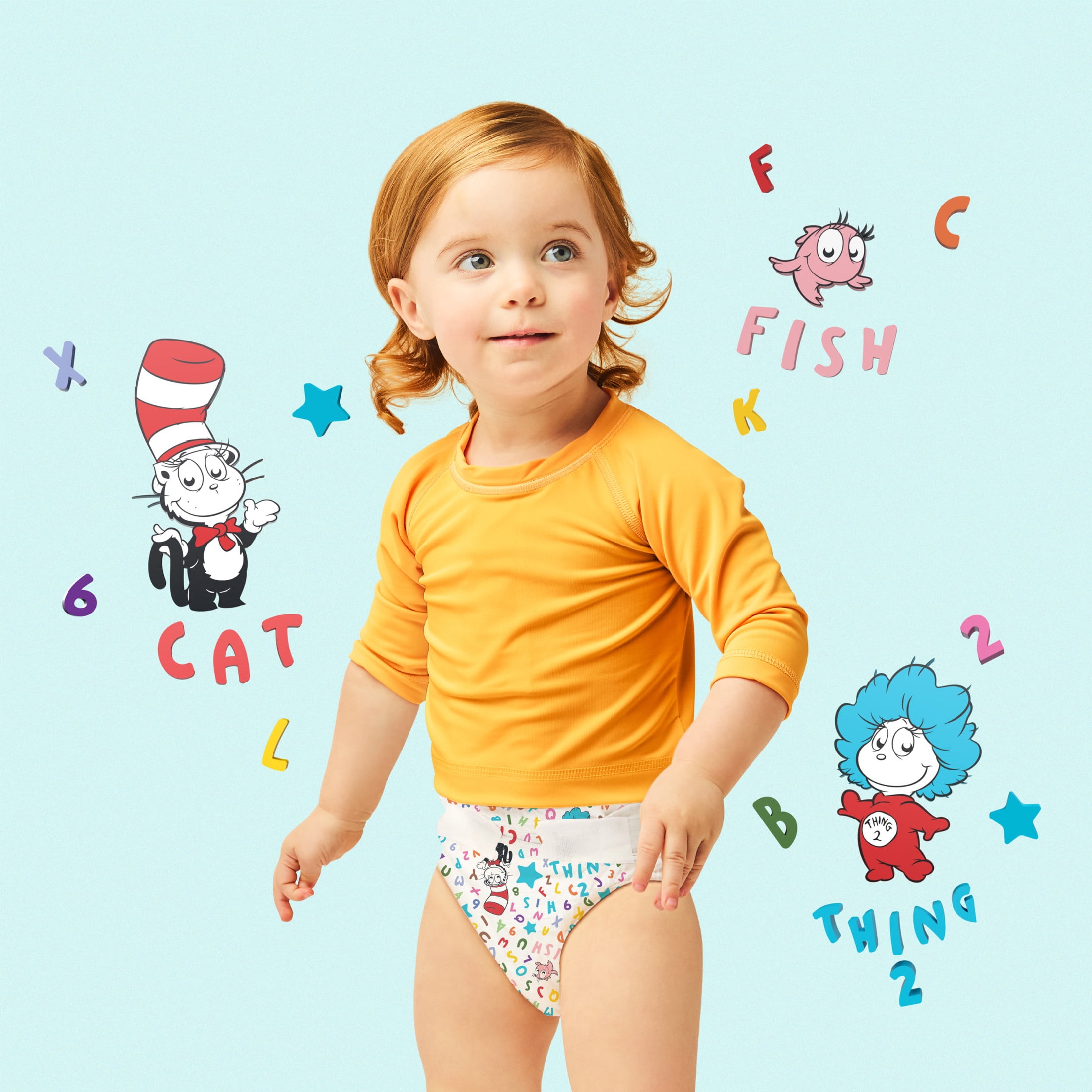 Hello Bello Premium Dr. Seuss Babies Diapers Club Box with Bonus Wipes - Size 5, 48 Count