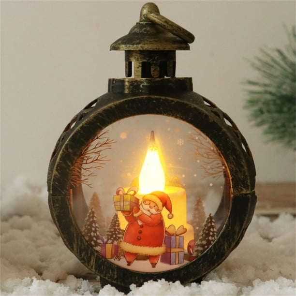 Lanterne LED Famille bonshommes de neige, eau