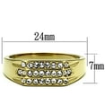 thumbnail image 2 of IP Gold(Ion Plating) Stainless Steel Ring with Top Grade Crystal in Clear for Women Clear Stone Color Style TK727 Size 12, 2 of 4