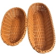 thumbnail image 2 of Cesta de plástico de 2 piezas Cesta de plástico Canasta Imitación de ratán Cesta de plástico Cesta de alimentos, 2 of 5