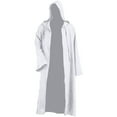 thumbnail image 1 of HNMKIU Hooded Robe Cloak for Men Elegant Historical Performance White,XL, 1 of 3