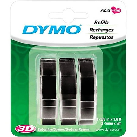 Label Maker Tape Cartridges 3ct Black - Dymo