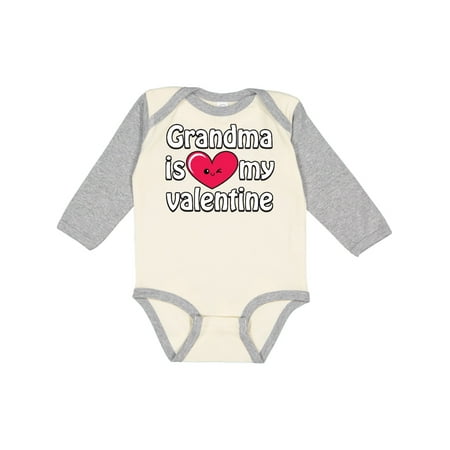 

Inktastic Grandma is My Valentine Gift Baby Boy or Baby Girl Long Sleeve Bodysuit