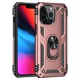 thumbnail image 3 of Feishell Hybrid Armor Phone Case for iPhone 13 Pro,Military Grade Shockproof 360 Rotatable Metal Ring Holder Kickstand Support Magnetic Car Mount Dual Layer Protective Phone Cover,Rosegold, 3 of 8