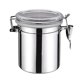 thumbnail image 2 of Dinestante Hermético de Acero inoxidable, receptor de Almacenamiento de Alimentos Conpa Transparente Con Hebilla de Sellado, Ideal para Granos de Café, Hojas de Té,, 2 of 7