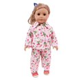 thumbnail image 4 of Pijamas de camisa con estampado Floral para muñeca americana de 18 pulgadas, ropa de muñeca para bebé recién nacido de 43 Cm, regalos de vacaciones para niños, 4 of 4