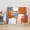 Orange, variant on Burnt Orange Grey Wall Art for Living Room,Canvas Picture Wall Decor for Bathroom Bedroom,Modern Oil Painted Geometric Abstract Painting Artwork for Office Kitchen Hallway Dining Room Decor 20"x24"
