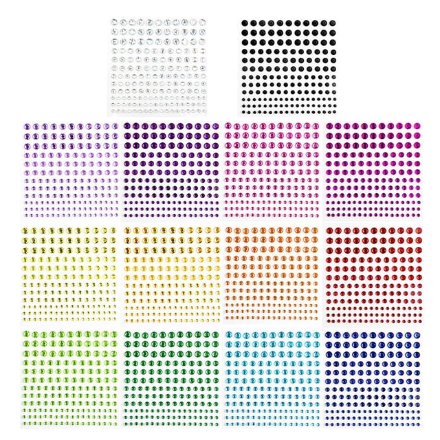 14 Uds. De pegatinas autoadhesivas de diamantes de imitación de cristal para mujer, decoraciones de Tomshoo Pegatina