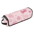 thumbnail image 2 of Hair Tool Organizer Bag with Heat Resistant Mat Removable Travel Storage Case for Hot Air Brushes Curling Irons Pink Line Art Sea Life Pattern, 2 of 8