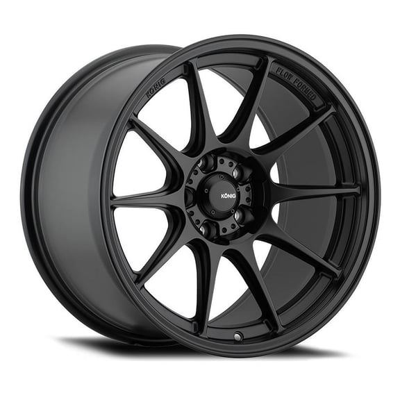 Konig 57B Dekagram 15x8 4x100  25et Semi-Matte Black Wheel