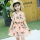 thumbnail image 1 of Vestido de gasa sin mangas con estampado de piña para niñas pequeñas, 1 of 4