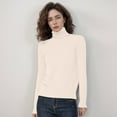 thumbnail image 2 of Sweaters for Women, Women's Wool Seamless Sweater Turtleneck First Line Long Sleeve Knitted Pullover Tops, Sweater(Beige,S), 2 of 4