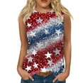 thumbnail image 2 of VKOYWKM Tank Tops for Women 4th of July American Flag Tanks Patriotic Tank Shirts Independence Day Sleeveless Tops Casual Crew Neck Star Stripe Graphic Tees, 2 of 4