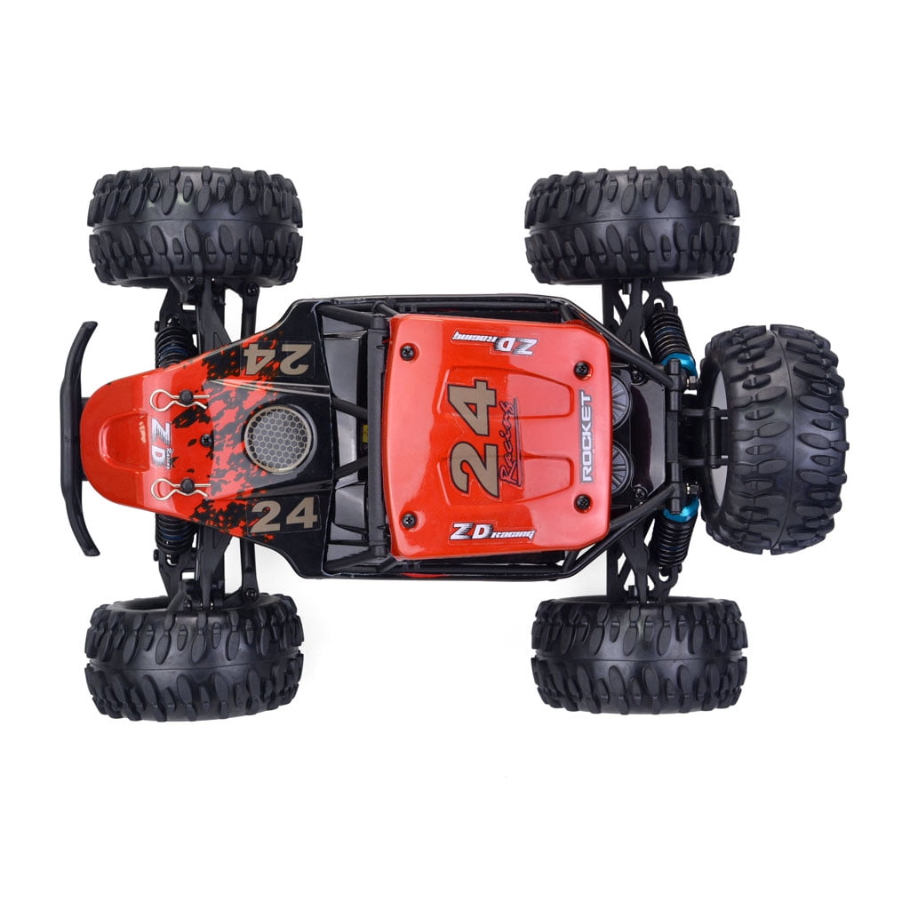 ZD Racing ROCKET DTK-16 2.4 GHZ 4WD 1/16 Brushless 45km/H RC Car Desert  Truck with LED Light RTR Model Off-Road Trucks Toys Color:red