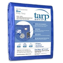 10 x 15 Ft. All-Purpose Protection/Coverage 5-mil Poly Tarp, Waterproof, Blue, TRA-1015