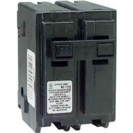 Square D Homeline Double Pole Circuit Breaker - Homeline Breaker - Multicolor