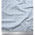 thumbnail image 1 of Soimoi Blue polyester Crepe Fabric To The End Text Print Sewing Fabric Yard 52 Inch Wide, 1 of 3