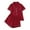 Red, variant on cfhntfmh Womens Pajama Sets Pj Set Cute Heart Print Short Sleeve Button down Shirt with Shorts 2 Piece Pjs Set