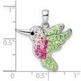 thumbnail image 2 of FJC Finejewelers 925 Sterling Silver Rhodium Plated Preciosa Crystal Hummingbird Charm 24 x 22 mm, 2 of 6