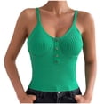 thumbnail image 4 of Mrat Lace Camisole Fashion Women Style V-Neck Sleeveless Solid Casual Going Out Tops Ribbed Tank Tops for Women S-105 Green L, 4 of 9
