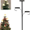 thumbnail image 3 of Injueey Inicio Restaurante Entretenimiento Lugar Hierro Triple Árbol Topper Candelabro Negro Triple Árbol Topper Navidad Kits de decoración para fiestas negro 60cm, 3 of 6