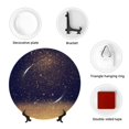 thumbnail image 4 of Disketp Gold Black Glitter Ceramic Plate Dinner Plates Bone China Decorative Plates Art Ceramic Ornaments for Wall Hanging Decoration -7in, 4 of 6
