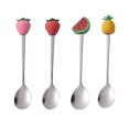 thumbnail image 1 of Cucharas PeggyDoll de acero inoxidable para mezclar (4 unidades), creativas, con forma de fruta para niños., 1 of 6