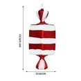 thumbnail image 2 of Luoshdecor Large Christmas Candy Ornaments, Red White Stripe Hanging Candy Tree Decoration for Holiday Wedding Party Decor 5.9 in, 2 of 2