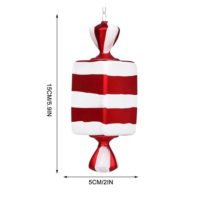 Decoraciones navideñas, adornos navideños, regalos navideños, decoraciones navideñas, lentejuelas pintadas de PVC, colgante de caramelo, adornos colgantes para árbol de Navidad, accesorios para escena