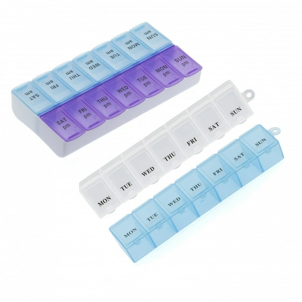 Pill Organizer Weekly Pill Case Medication Reminder Medicine Container Pack Set