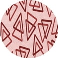 thumbnail image 1 of Ahgly Company Indoor Round Patterned Grapefruit Red Area Rugs, 7' Round, 1 of 6