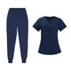 thumbnail image 2 of Conjunto de enfermería para mujer, uniforme de enfermera, camiseta y pantalones finos de manga corta SG, 2 of 6