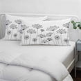 thumbnail image 4 of Black Dandelion Throw Pillow Covers, Spring Country Modern Minimalist Flower Soft Breathable Pillow Cases with Invisible Zipper, King Size Pillowcases for Couch Bed Sofa Chair 20x36 Inches, 4 of 9