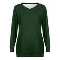 thumbnail image 3 of bnaln Long Sleeve Tops Womens T Shirts Casual Tunic Tops Dressy Shirts for Leggings V Neck Spring Loose Pullover Blouse Comfy Lightweight Sweatshirts Plus Size Tshirts Basic Plain Tees, 3 of 4