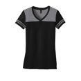thumbnail image 5 of District DT264 Juniors Varsity V-Neck Tees, Black & Heathered Nickel - 4XL, 5 of 6