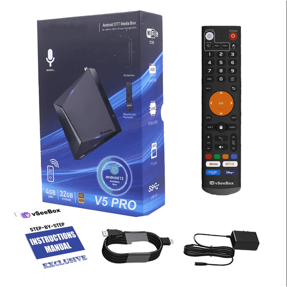 2025 New Box vSeeBox V5 Pro 4GB 32GB 6K HD