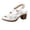 White #106, variant on Women's Summer Block Heel Sandals Fashion Open Toe Ankle Strap Chunky Heeled Dressy Shoes Comfort Slip-On Wedges, 36