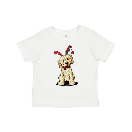 

Inktastic KiniArt Goldendoodle Reindeer Gift Toddler Boy or Toddler Girl T-Shirt
