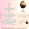 thumbnail image 2 of Unique Bargains 3 Tier Dessert Cupcake Stand Holder with Five Petals Design Clear, 2 of 6