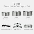 thumbnail image 6 of Carote 7 Pcs Stainless Steel Saucepan Set, Saucepans with Detachable Handle, Oven Safe, Induction Ready, Stackable Cookware, Kitchen Cooking Set, 6 of 7