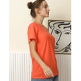 thumbnail image 2 of Doublju Womens Basic Short Sleeve Scoop Neck T-Shirt With Plus Size, 2 of 4
