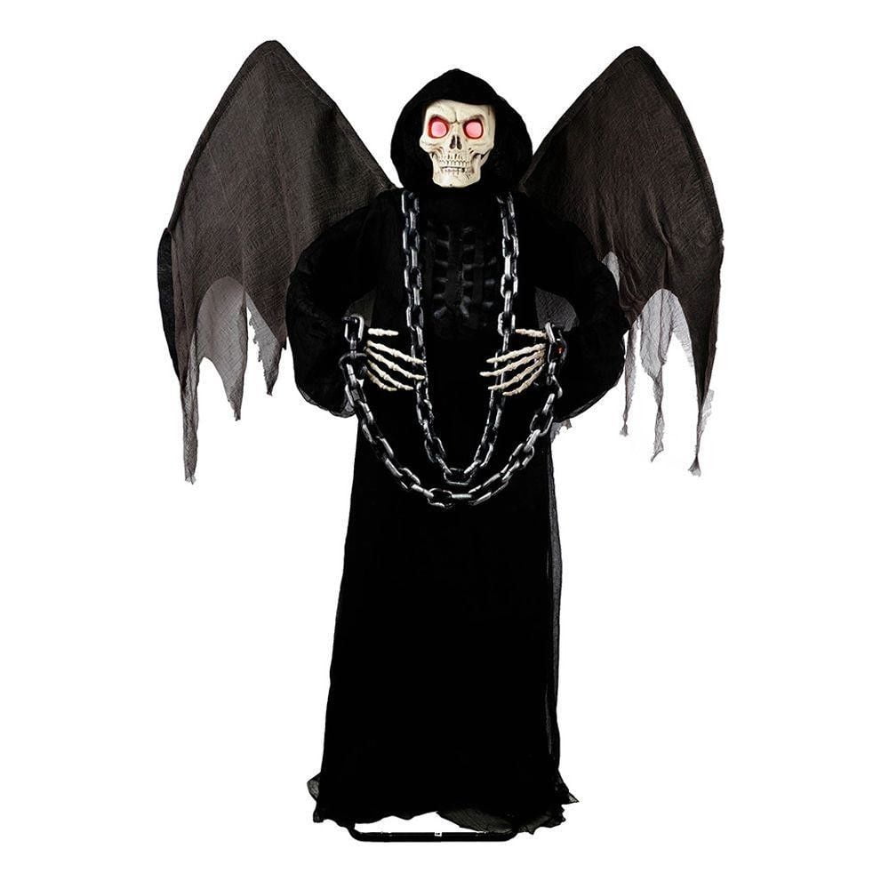 Home Accent Holiday Halloween Yard Decoration 72 In Winged Angel Of Death Grim Reaper With Led Illumination Decor 6330 72693hd Walmart Com Walmart Com