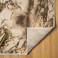 thumbnail image 3 of Luxe Weavers Beige 5x7 Marble Abstract Area Rug Gold, Stain-Resistant Carpet, 3 of 11