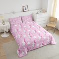 thumbnail image 3 of Lightning Flash Print Comforter Set Queen Size,Adults Bedroom Decor,Abstract Stars Polka Dots Down Comforter,Stylish Chic Bedding Set,Pink Romantic Duvet Insert, 3 of 6