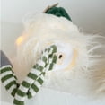 thumbnail image 3 of Michellecmm Christmas Gnome Doll Ornaments Knitted Cloth Plastic Light-Up Nose Cute Holiday Window Desktop Small Decoration, 3 of 7