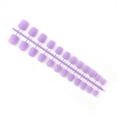thumbnail image 1 of sweethay Paquete de 24 uñas postizas de ataúd esmerilado de cabeza cuadrada corta DIY estilo francés uñas acrílicas únicas para amantes de Type3 NO3, 1 of 5