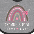 thumbnail image 4 of Inktastic Grammy and Papa Love Me Rainbow Girls Baby Bib, 4 of 4