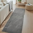 thumbnail image 4 of Boho Area Rug 2x6 Runner Rug Machine Washable Hallway Rugs for Bedroom Non Slip Soft Carpet Geometric Textured Runner for Dining Kitchen Office Living Room Rug-Darkgrey, 4 of 14