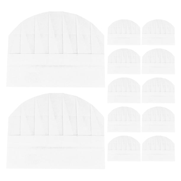 Gorros de papel para Chef para niños, gorros de Chef blancos para juegos de rol, gorros de Chef pequeños de un solo uso, 12 Uds.