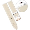 thumbnail image 3 of Correa de reloj de repuesto de cuero genuino multicolor resistente al agua para hombres y mujeres, gr-blanco (19 mm) Feliz Sencillez, 3 of 5